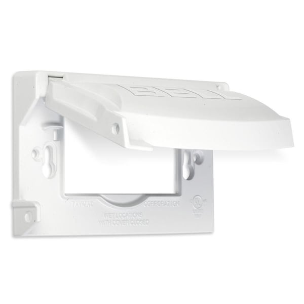 Bell Outdoor Box Cover, Outlet Box Type, 1 Gang, Aluminum, Flip and Snap Cover Type MX1250W - main
